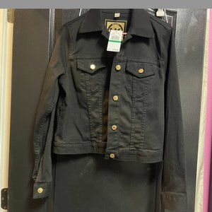 MK by Michael Kors Black Jean Jacket Large